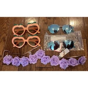 Lot‎ Of 6 Justice Girls Sunglasses And Headband Multicolor